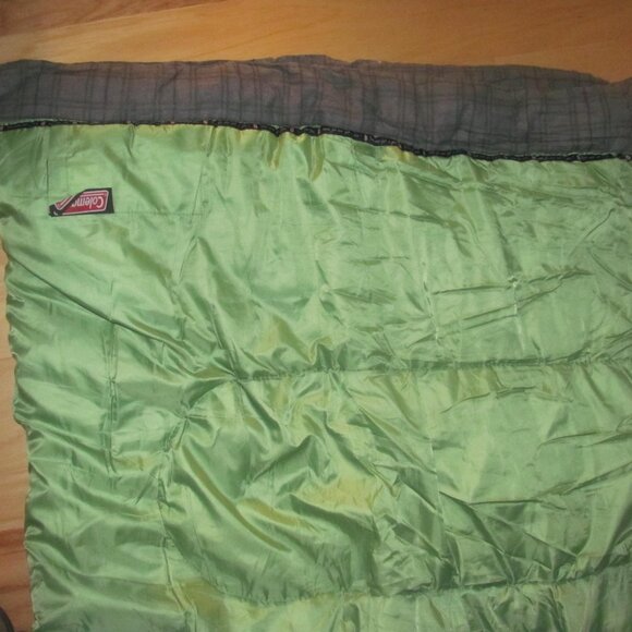 COLEMAN Tall Size Green Sleeping Bag. 40 F. 77" x 33" Lost Creek. VG Preowned. - Picture 1 of 8